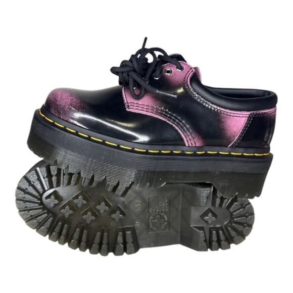 Dr. Martens Purple Black Leather Patent Lug Sole‎ Platform Men\'s Shoes Size 11 main image 7